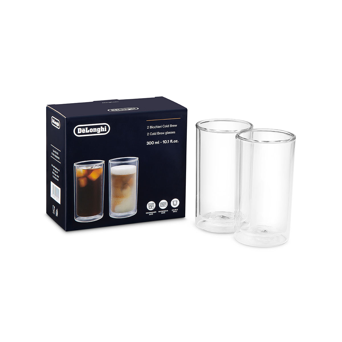 Tasse en verre double paroi Cold Brew Delonghi 30cl DLSC325 par 2